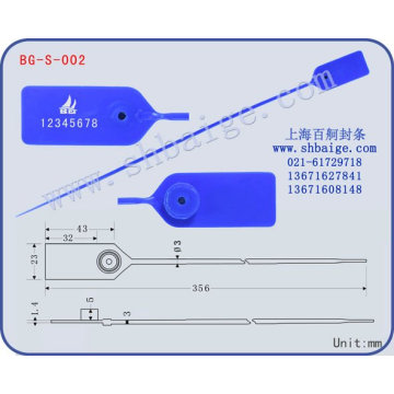 plastic seal tag BG-S-002 for security use, plastic bag seal